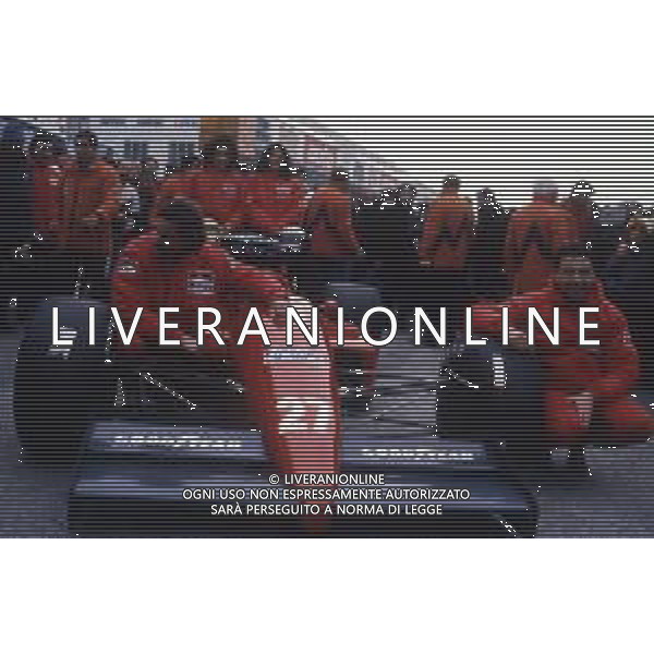 RETROSPETTIVA MICHELE ALBORETO PILOTA F1 NELLA FOTO MICHELE ALBORETO NELL\'ANNO 1987 CON GERHARD BERGER AG ALDO LIVERANI SAS  