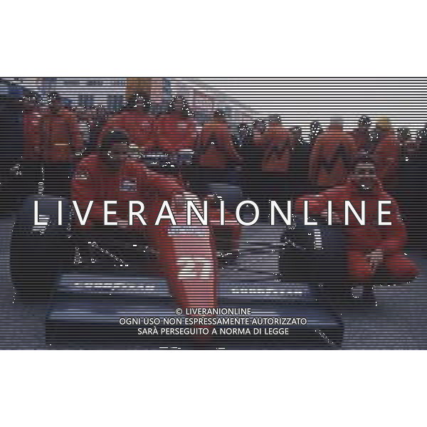 RETROSPETTIVA MICHELE ALBORETO PILOTA F1 NELLA FOTO MICHELE ALBORETO NELL\'ANNO 1987 CON GERHARD BERGER AG ALDO LIVERANI SAS  