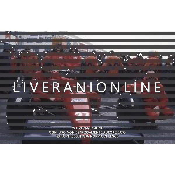 RETROSPETTIVA MICHELE ALBORETO PILOTA F1 NELLA FOTO MICHELE ALBORETO NELL\'ANNO 1987 CON GERHARD BERGER AG ALDO LIVERANI SAS  