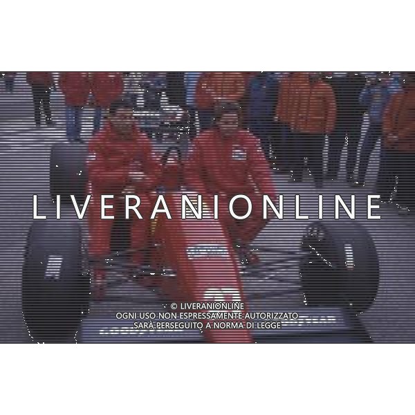 RETROSPETTIVA MICHELE ALBORETO PILOTA F1 NELLA FOTO MICHELE ALBORETO NELL\'ANNO 1987 CON GERHARD BERGER AG ALDO LIVERANI SAS  