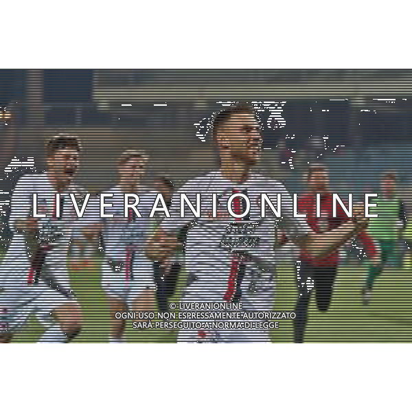 Ivan Kontek (Calcio Foggia 1920) celebrates after scoring a goal of 3-0 during the Italian soccer Serie C match Calcio Foggia 1920 vs Audace Cerignola on May 22, 2023 at Pino Zaccheria Stadium in Foggia, Italy. Photo by Emmanuele Mastrodonato/ag. Aldo Liverani sas / Agenzia Aldo Liverani Sas