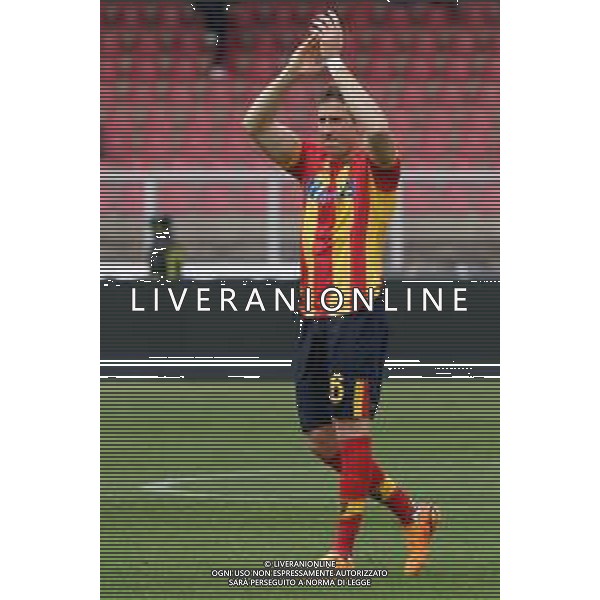 Federico Baschirotto applauds fans (US Lecce) during the Italian soccer Serie A match US Lecce vs Spezia Calcio on May 21, 2023 at Via del Mare Stadium in Lecce, Italy. Photo by Emmanuele Mastrodonato/ag. Aldo Liverani sas ©Emmanuele Matrodonato / Agenzia Aldo Liverani Sas