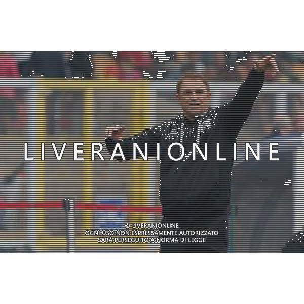 Coach Leonardo Semplici (Spezia Calcio) during the Italian soccer Serie A match US Lecce vs Spezia Calcio on May 21, 2023 at Via del Mare Stadium in Lecce, Italy. Photo by Emmanuele Mastrodonato/ag. Aldo Liverani sas ©Emmanuele Matrodonato / Agenzia Aldo Liverani Sas