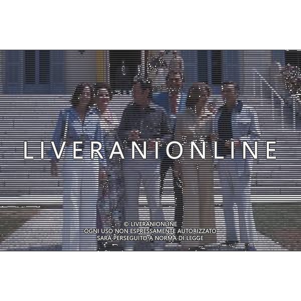 DP - CANNES FILM FESTIVAL 1976 - Presentazione del film fuori concorso \'Hollywood... Hollywood\' Nella foto Leslie Caron, Kathryn Grayson, Donald O\'Connor, Johnny Weissmuller, Cyd Charisse, Gene Kelly, ©Archivio Giovanni Liverani/Agenzia Aldo Liverani Sas