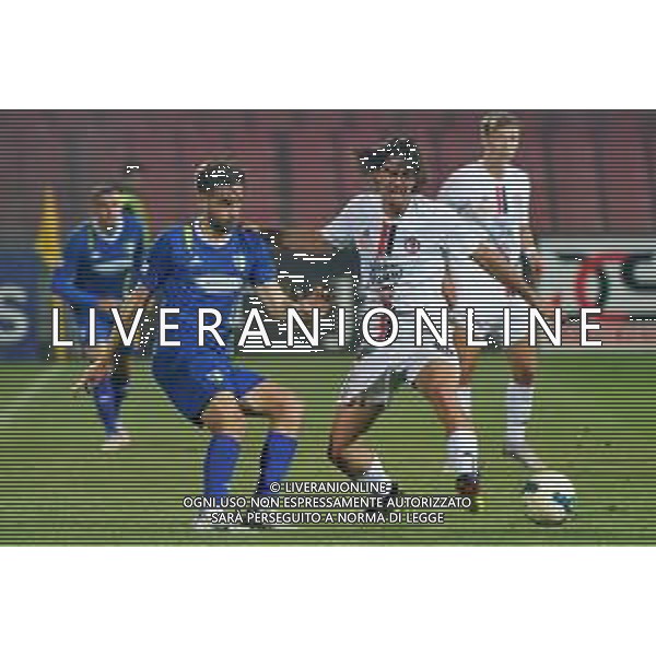 Miguel Sainz-Maza (Audace Cerignola) and Marco Frigerio (Calcio Foggia 1920) during the Italian soccer Serie C match Calcio Foggia 1920 vs Audace Cerignola on May 22, 2023 at Pino Zaccheria Stadium in Foggia, Italy. Photo by Emmanuele Mastrodonato/ag. Aldo Liverani sas/Agenzia Aldo Liverani Sas