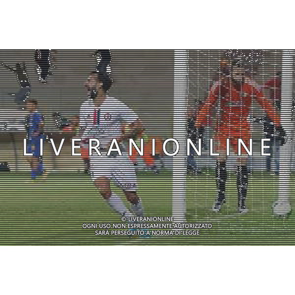 Andrea Schenetti (Calcio Foggia 1920) celebrates the victory during the Italian soccer Serie C match Calcio Foggia 1920 vs Audace Cerignola on May 22, 2023 at Pino Zaccheria Stadium in Foggia, Italy. Photo by Emmanuele Mastrodonato/ag. Aldo Liverani sas/Agenzia Aldo Liverani Sas