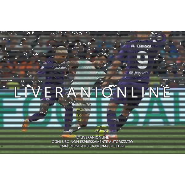Fiorentina vs Inter Coppa Italia Frecciarossa - Finale - Stadio Olimpico - Roma 24-05-2023 nella foto Dodo e hakan Calhanoglu ©Federico Gaetano/Agenzia Aldo Liverani Sas