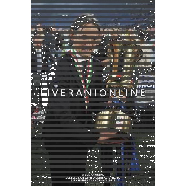Fiorentina vs Inter Coppa Italia Frecciarossa - Finale - Stadio Olimpico - Roma 24-05-2023 nella foto Inzaghi con la coppa FOTO FEDERICO GAETANO-AG ALDO LIVERANI SAS