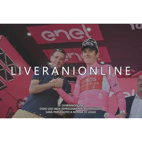 25-05-2023 Giro D\'italia; Tappa 18 Oderzo - Zoldo Alto; 2023, Ineos Grenadiers; 2023, Q36.5; Geraint, Thomas; Nibali, Vincenzo; Zoldo Alto; ©SIROTTI /AGENZIA ALDO LIVERANI SAS