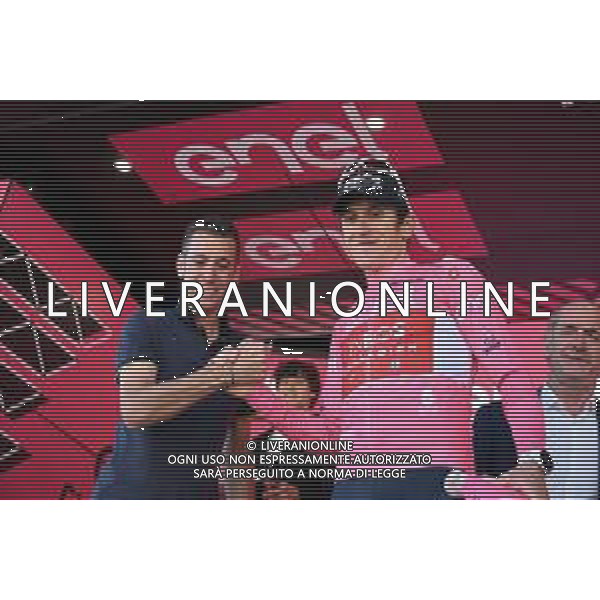 25-05-2023 Giro D\'italia; Tappa 18 Oderzo - Zoldo Alto; 2023, Ineos Grenadiers; 2023, Q36.5; Geraint, Thomas; Nibali, Vincenzo; Zoldo Alto; ©SIROTTI /AGENZIA ALDO LIVERANI SAS