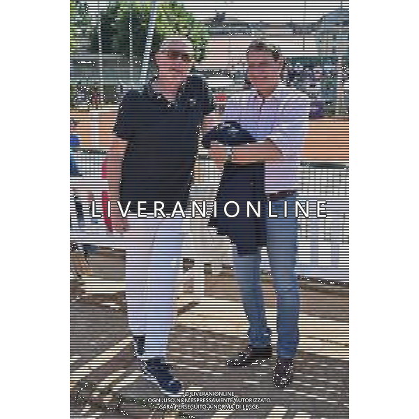 TVRG Trofeo Bonfiglio nella foto Boris Becker SX e Stefano Bonfiglio DX assistono agli incontri Milano 26-05-2023 Tennis Club Milano Alberto Bonacossa Campionati Internazionali d\'Italia categoria juniores 63mo Trofeo Bonfiglio - quarti di finale foto Roberto Garavaglia/ag. Aldo Liverani sas/ AGENZIA ALDO LIVERANI SAS
