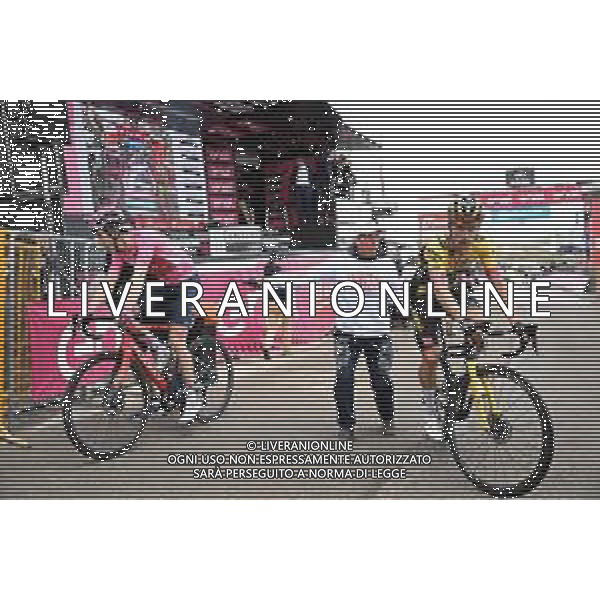 26-05-2023 Giro D\'italia; Tappa 19 Longarone - Tre Cime Di Lavaredo; 2023, Jumbo - Visma; 2023, Ineos Grenadiers; Roglic, Primoz; Geraint, Thomas; Tre Cime Di Lavaredo; ©SIROTTI / AGENZIA ALDO LIVERANI SAS