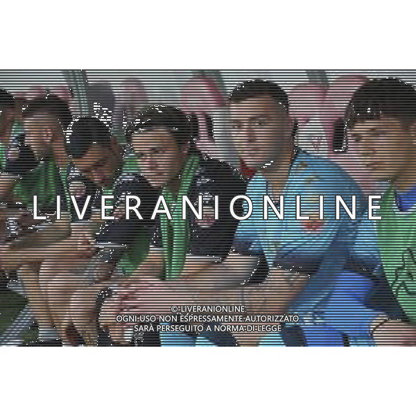 L.R. VICENZA - CESENA SECONDO TURNO PLAY OFF NAZIONALE - GARA DI ANDATA CAMPIONATO CALCIO SERIE C LEGA PRO 27.05.2023 NELLA FOTO LUCA LEWIS IN PANCHINA CON LA MAGLIA A SOSTEGNO DELLA ROMAGNA ALLUVIONATA ©PG / AGENZIA ALDO LIVERANI SAS