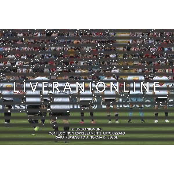 L.R. VICENZA - CESENA SECONDO TURNO PLAY OFF NAZIONALE - GARA DI ANDATA CAMPIONATO CALCIO SERIE C LEGA PRO 27.05.2023 NELLA FOTO I GIOCATORI ENTRANO IN CAMPO CON LA MAGLIA A SOSTEGNO DELLA ROMAGNA ALLUVIONATA ©PG / AGENZIA ALDO LIVERANI SAS