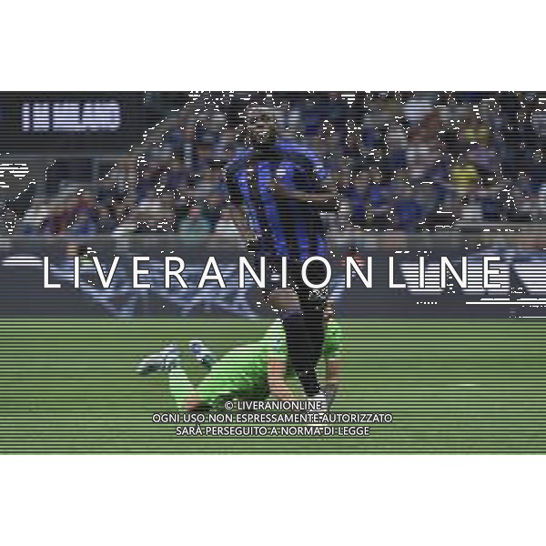 Romelu Lukaku (Inter) esulta dopo il gol dell\'1 a 0 Inter vs Atalanta Milano 27-05-2023 Stadio Giuseppe Meazza - San Siro Campionato Serie A TIM - 37a giornata foto Roberto Garavaglia/ag. Aldo Liverani sas/ AGENZIA ALDO LIVERANI SAS