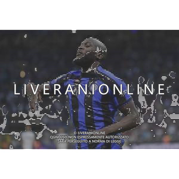 Romelu Lukaku (Inter) esulta dopo il gol dell\'1 a 0 Inter vs Atalanta Milano 27-05-2023 Stadio Giuseppe Meazza - San Siro Campionato Serie A TIM - 37a giornata foto Roberto Garavaglia/ag. Aldo Liverani sas/ AGENZIA ALDO LIVERANI SAS