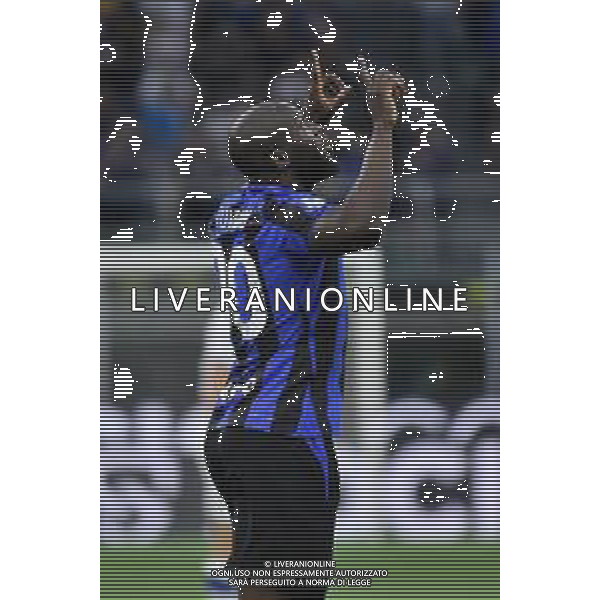 Romelu Lukaku (Inter) esulta dopo il gol dell\'1 a 0 Inter vs Atalanta Milano 27-05-2023 Stadio Giuseppe Meazza - San Siro Campionato Serie A TIM - 37a giornata foto Roberto Garavaglia/ag. Aldo Liverani sas/ AGENZIA ALDO LIVERANI SAS