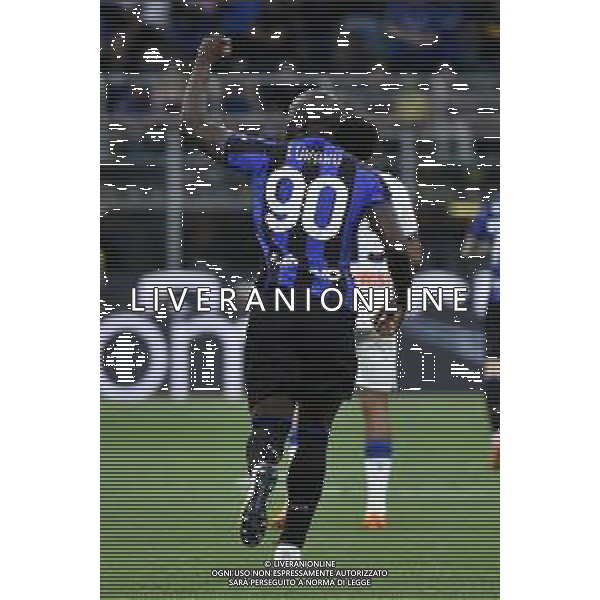 Romelu Lukaku (Inter) esulta dopo il gol dell\'1 a 0 Inter vs Atalanta Milano 27-05-2023 Stadio Giuseppe Meazza - San Siro Campionato Serie A TIM - 37a giornata foto Roberto Garavaglia/ag. Aldo Liverani sas/ AGENZIA ALDO LIVERANI SAS