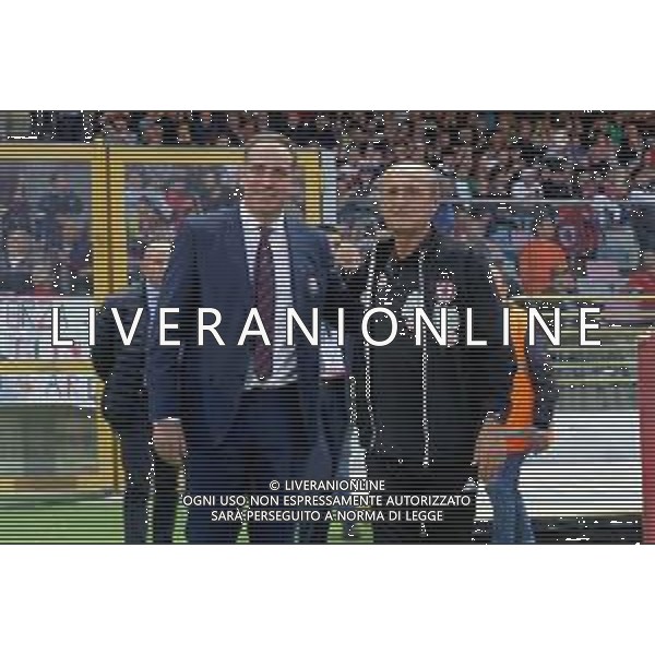 coach Lamberto Zauli (FC Crotone) and Coach Delio Rossi (Calcio Foggia 1920) during the Italian soccer Serie C match Calcio Foggia 1920 vs FC Crotone on May 27, 2023 at Pino Zaccheria Stadium in Foggia, Italy. Photo by Emmanuele Mastrodonato/ag. Aldo Liverani sas / AGENZIA ALDO LIVERANI SAS