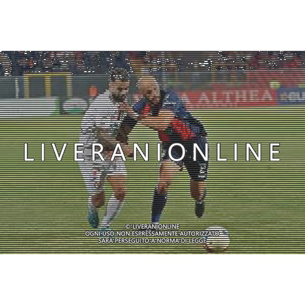Andrea Schenetti (Calcio Foggia 1920) and Maxime Giron (FC Crotone) during the Italian soccer Serie C match Calcio Foggia 1920 vs FC Crotone on May 27, 2023 at Pino Zaccheria Stadium in Foggia, Italy. Photo by Emmanuele Mastrodonato/ag. Aldo Liverani sas / AGENZIA ALDO LIVERANI SAS