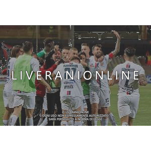 Diego Peralta (Calcio Foggia 1920) celebrates after scoring a goal with teammates during the Italian soccer Serie C match Calcio Foggia 1920 vs FC Crotone on May 27, 2023 at Pino Zaccheria Stadium in Foggia, Italy. Photo by Emmanuele Mastrodonato/ag. Aldo Liverani sas / AGENZIA ALDO LIVERANI SAS
