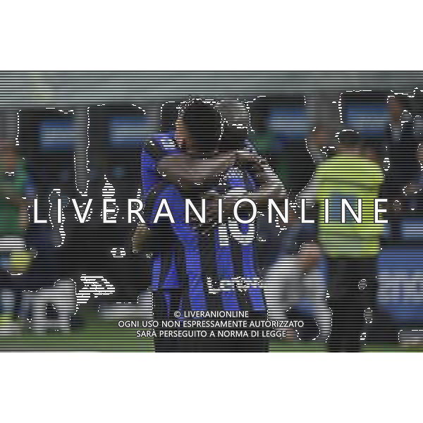 Lautaro Martinez (Inter) e Romelu Lukaku (Inter) esultano dopo il gol del 3 a 1 Inter vs Atalanta Milano 27-05-2023 Stadio Giuseppe Meazza - San Siro Campionato Serie A TIM - 37a giornata foto Roberto Garavaglia/ag. Aldo Liverani sas/ AGENZIA ALDO LIVERANI SAS