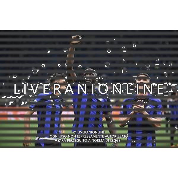 Romelu Lukaku (Inter) esultanza a fine partita Inter vs Atalanta Milano 27-05-2023 Stadio Giuseppe Meazza - San Siro Campionato Serie A TIM - 37a giornata foto Roberto Garavaglia/ag. Aldo Liverani sas/ AGENZIA ALDO LIVERANI SAS
