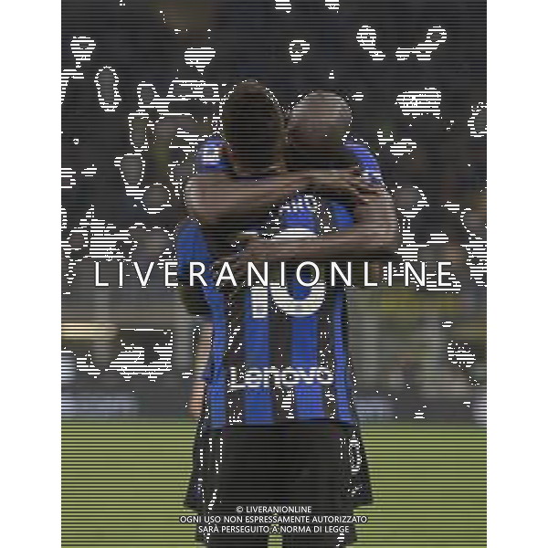 ABBRACCIO ESULTANZA LAUTARO MARTINEZ CON ROMELU LUKAKU - INTER vs ATALANTA Campionato Calcio Serie A TIM 27-05-2023 PAOLO GIAMPIETRI / AGENZIA ALDO LIVERANI SAS