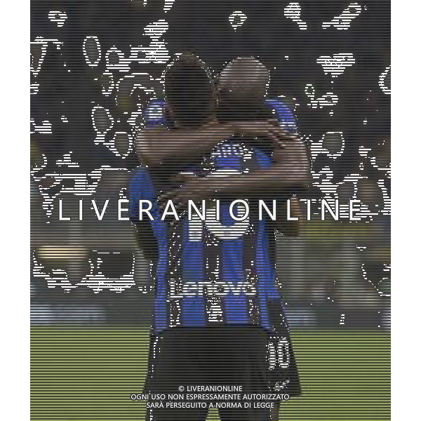 ABBRACCIO ESULTANZA LAUTARO MARTINEZ CON ROMELU LUKAKU - INTER vs ATALANTA Campionato Calcio Serie A TIM 27-05-2023 PAOLO GIAMPIETRI / AGENZIA ALDO LIVERANI SAS