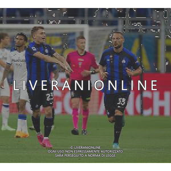 ESULTANZA NICOLO\' BARELLA DOPOGOL CON DANILO D\'AMBROSIO - INTER vs ATALANTA Campionato Calcio Serie A TIM 27-05-2023 PAOLO GIAMPIETRI / AGENZIA ALDO LIVERANI SAS