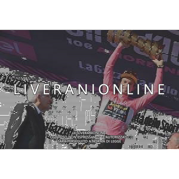 28-05-2023 Giro D\'italia; Tappa 21 Roma - Roma; 2023, Jumbo - Visma; Roglic, Primoz; Mattarella, Sergio; Roma; ©SIROTTI / AGENZIA ALDO LIVERANI SAS