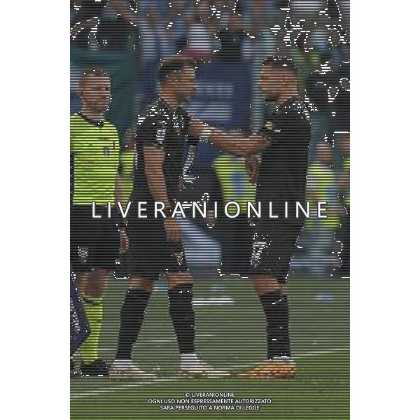 Lazio vs Cremonese Campionato Serie A TIM - 37 Giornata - Stadio Olimpico - Roma 28-05-2023 nella foto ciro Immobile cede la fascia da capitano a stefan Radu ©Federico Gaetano / AGENZIA ALDO LIVERANI SAS