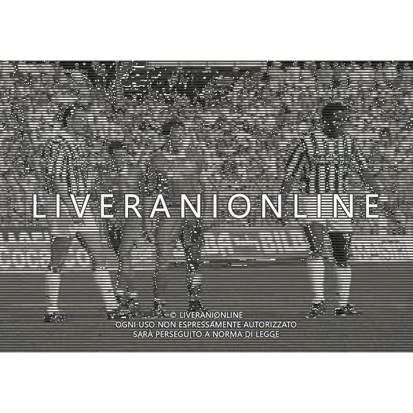 24-04-1994 PIACENZA-CAMPIIONATO DI CALCIO SERIE A PIACENZA-JUVENTUS 0-0 NELLA FOTO JURGEN KOHLER-ANTONIO DE VITIS-GIANPIERO PIOVANI E JULIO CESAR AG ALDO LIVERANI SAS