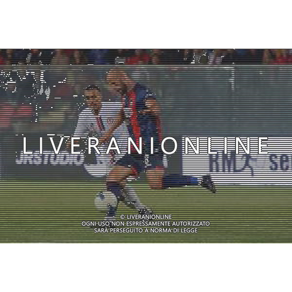 Maxime Giron (FC Crotone) and Diego Peralta (Calcio Foggia 1920) during the Italian soccer Serie C match Calcio Foggia 1920 vs FC Crotone on May 27, 2023 at Pino Zaccheria Stadium in Foggia, Italy. Photo by Emmanuele Mastrodonato/ag. Aldo Liverani sas/Agenzia Aldo Liverani Sas