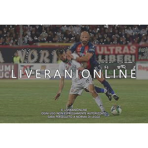 Maxime Giron (FC Crotone) and Davide Petermann (Calcio Foggia 1920) during the Italian soccer Serie C match Calcio Foggia 1920 vs FC Crotone on May 27, 2023 at Pino Zaccheria Stadium in Foggia, Italy. Photo by Emmanuele Mastrodonato/ag. Aldo Liverani sas/Agenzia Aldo Liverani Sas