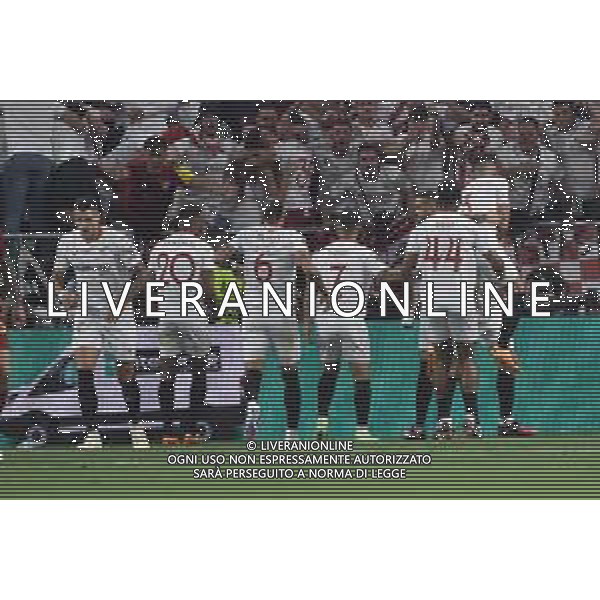 TVRG esultanza Siviglia dopo il gol dell\'1 a 1 Youssef En-Nesyri Siviglia vs Roma Budapest (HUN) 31-05-2023 Puskas Arena Finale UEFA Europa League foto Roberto Garavaglia/ag. Aldo Liverani sas/ Agenzia Aldo Liverani Sas