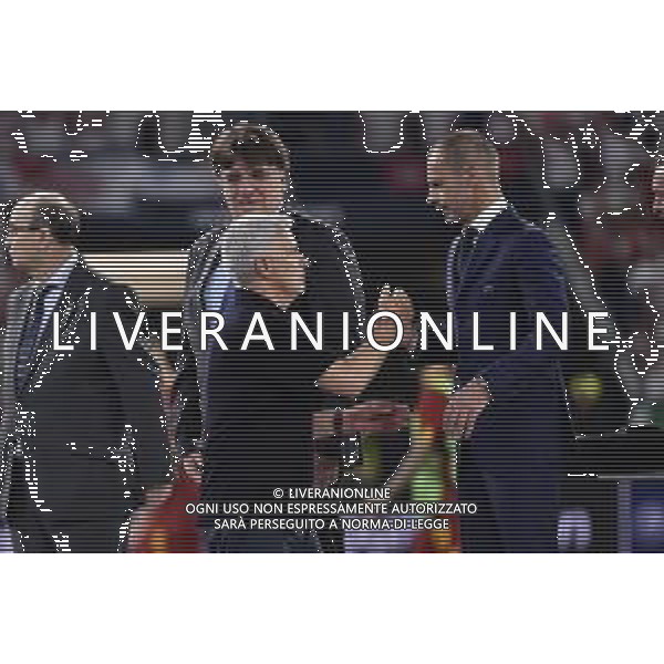 TVRG Jose\' Mourinho allenatore Roma SX e Aleksander Ceferin presidente UEFA DX Siviglia vs Roma Budapest (HUN) 31-05-2023 Puskas Arena Finale UEFA Europa League foto Roberto Garavaglia/ag. Aldo Liverani sas / Agenzia Aldo Liverani Sas