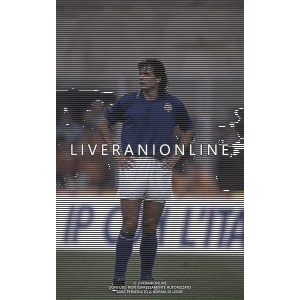 RETROSPETTIVA ANDREA CARNEVALE CALCIATORE NELLA FOTO ANDREA CARNEVALE CON LA MAGLIA DELLA NAZIONALE ITALIANA AG ALDO LIVERANI SAS