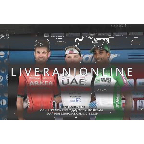 02-06-2023 Giro Dell\' Appennino; 2023, Uae Emirates; 2023, Arkea - Samsic; 2023, Green Project Bardiani - Csf Faizane; Hirschi, Marc; Rodriguez, Cristian; Mulueberhan, Henok; Genova; ©SIROTTI / AGENZIA ALDO LIVERANI SAS ©SIROTTI / AGENZIA ALDO LIVERANI SAS