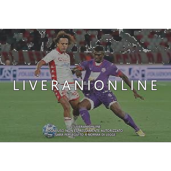 Mehdi Dorval (SSC Bari) and Shaka Mawuli (FC Sudtirol) during the Italian the Serie B Playoffs match SSC Bari vs FC Sudtirol on June 02, 2023 at the San Nicola stadium in Bari, Italy. Photo by Emmanuele Mastrodonato/ag. Aldo Liverani sas