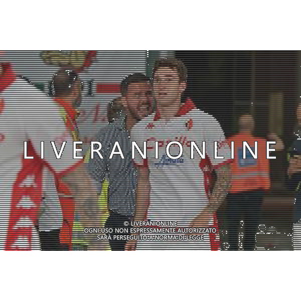Ciro Polito of SSC Bari and Leonardo Benedetti (SSC Bari) during the Italian the Serie B Playoffs match SSC Bari vs FC Sudtirol on June 02, 2023 at the San Nicola stadium in Bari, Italy. Photo by Emmanuele Mastrodonato/ag. Aldo Liverani sas/ AGENZIA ALDO LIVERANI SAS