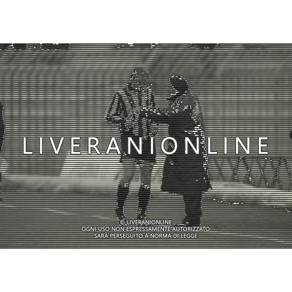 NEG-13-02-1994 PIACENZA CAMPIONATO DI CALCIO SERIE A PIACENZA-INTER 2-1 NELLA FOTO GIANPIERO MARINI ALLENATORE INTER CON DAVIDE FONTOLAN AG ALDO LIVERANI SAS