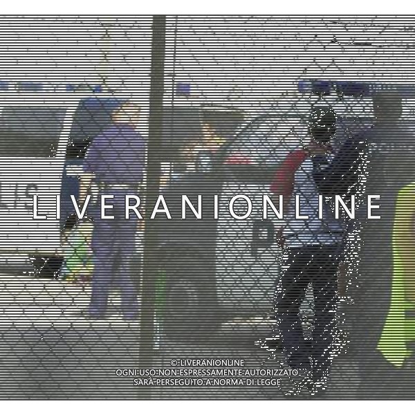 VANTAA (FINLANDIA) 26/07/2003 TERZO TURNO INTERTOTO ALLIANSSI-PERUGIA NELLA FOTO: I TIFOSI VENGONO PORTATI VIA DALLA POLIZIA* FOTO 1905/ROBERTO SETTONCE/ALDO LIVERANI S.A.S.