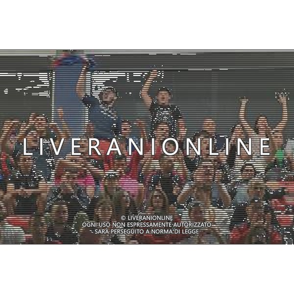 3-6-2023. In occasione della gara Parma Calcio-Cagliari Carcio, ritorno della semifinale dei play off di calcio serie Btk 2022/2023, allo stadio Unipol Domus di Cagliari vengono allestiti dei maxi schermi ed aperta la tibuna con accesso ai tifosi per assistere alla partita. Foto Salvatore Moi/Aldo Liverani s.a.s. Nella foto: Tifosi Cagliari ©MOI SALVATORE / AGENZIA ALDO LIVERANI SAS