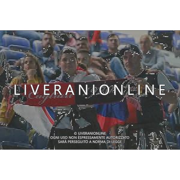 3-6-2023. In occasione della gara Parma Calcio-Cagliari Carcio, ritorno della semifinale dei play off di calcio serie Btk 2022/2023, allo stadio Unipol Domus di Cagliari vengono allestiti dei maxi schermi ed aperta la tibuna con accesso ai tifosi per assistere alla partita. Foto Salvatore Moi/Aldo Liverani s.a.s. Nella foto: Tifosi Cagliari ©MOI SALVATORE / AGENZIA ALDO LIVERANI SAS