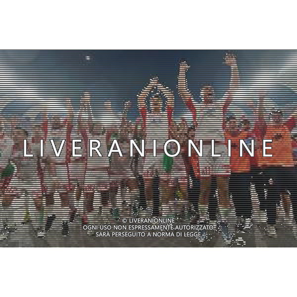 SSC Bari celebrates the victory during the Italian Serie B Playoffs match SSC Bari vs FC Sudtirol on June 02, 2023 at the San Nicola stadium in Bari, Italy. Photo by Emmanuele Mastrodonato/ag. Aldo Liverani sas