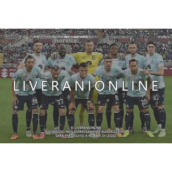 Torino 03.06.2023 Stadio Grande Torino ©Manuela Viganti/Agenzia Aldo Liverani Torino vs Inter Campionato Calcio Serie A TIM 2022/2023 38a giornata Nella foto: la formazione dell\'inter da sx verso dx: roberto gagliardini, romelu lukaku, samir handanovic, denzel dumfries, stefan de vrij, alessandro bastoni, matteo darmian, marcelo brozovic, lautaro martinez, robin gosens, hakan chalanoglu