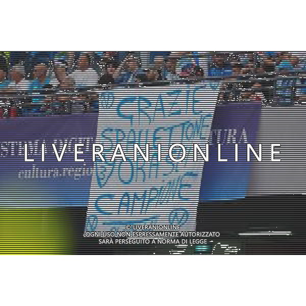 NAPOLI - SAMPDORIA Campionato Calcio Serie A Tim 04.06.2023 nella foto: Striscione Tifosi Napoli per Spalletti Foto Mosca, Ag.Liverani / AGENZIA ALDO LIVERANI SAS
