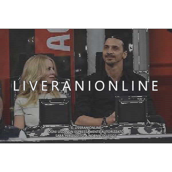 Zlatan Ibrahimovic (Milan) e la moglie Helena Seger commossi per il saluto dei tifosi Milan vs Hellas Verona Milano 04-06-2023 Stadio Giuseppe Meazza - San Siro Campionato Serie A TIM - 38a giornata foto Roberto Garavaglia/ag. Aldo Liverani sas