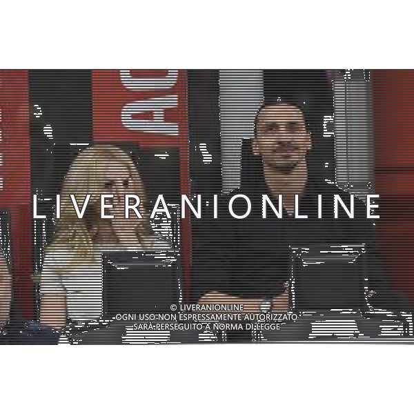 Zlatan Ibrahimovic (Milan) e la moglie Helena Seger commossi per il saluto dei tifosi Milan vs Hellas Verona Milano 04-06-2023 Stadio Giuseppe Meazza - San Siro Campionato Serie A TIM - 38a giornata foto Roberto Garavaglia/ag. Aldo Liverani sas